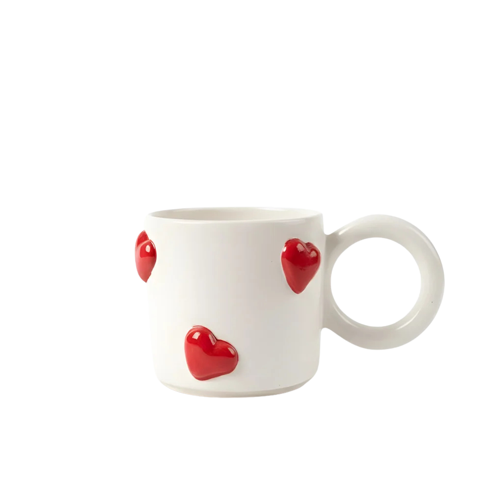 Kiel Ceramic Strand Hearts Seramik Kupa