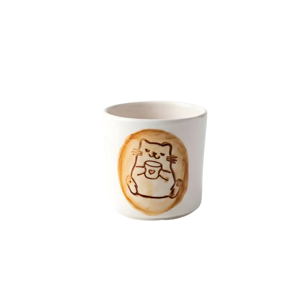 Kiel Ceramic Kitty Loves Espresso Seramik Kupa