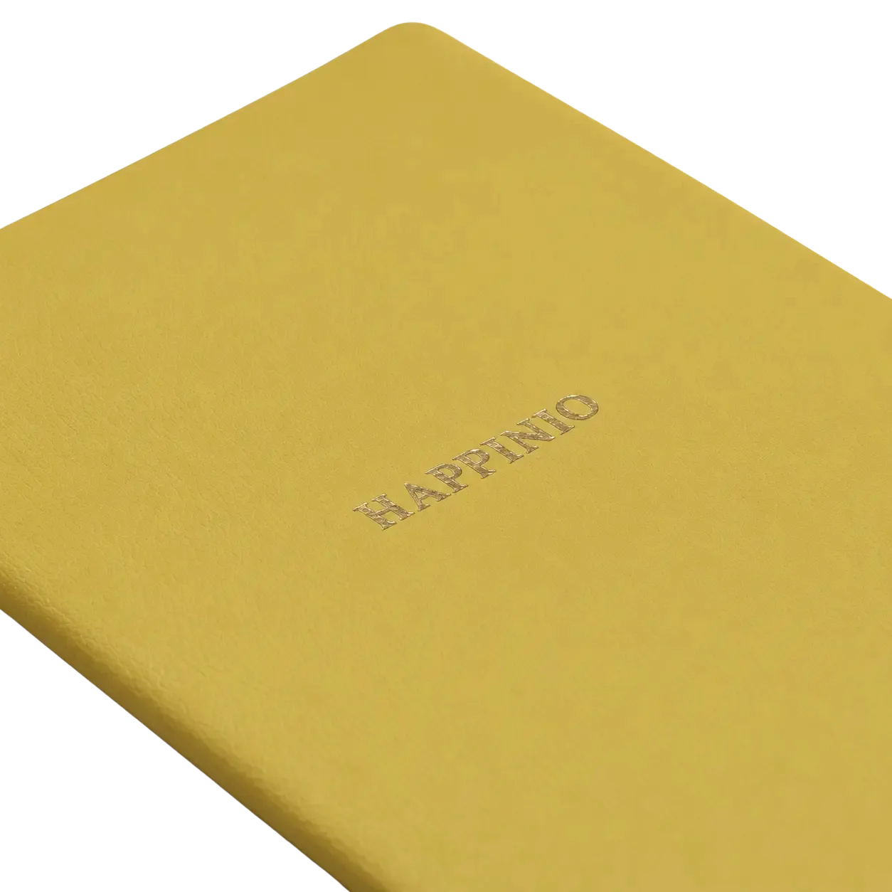 Vegan Deri Çizgili Defter - Sarı