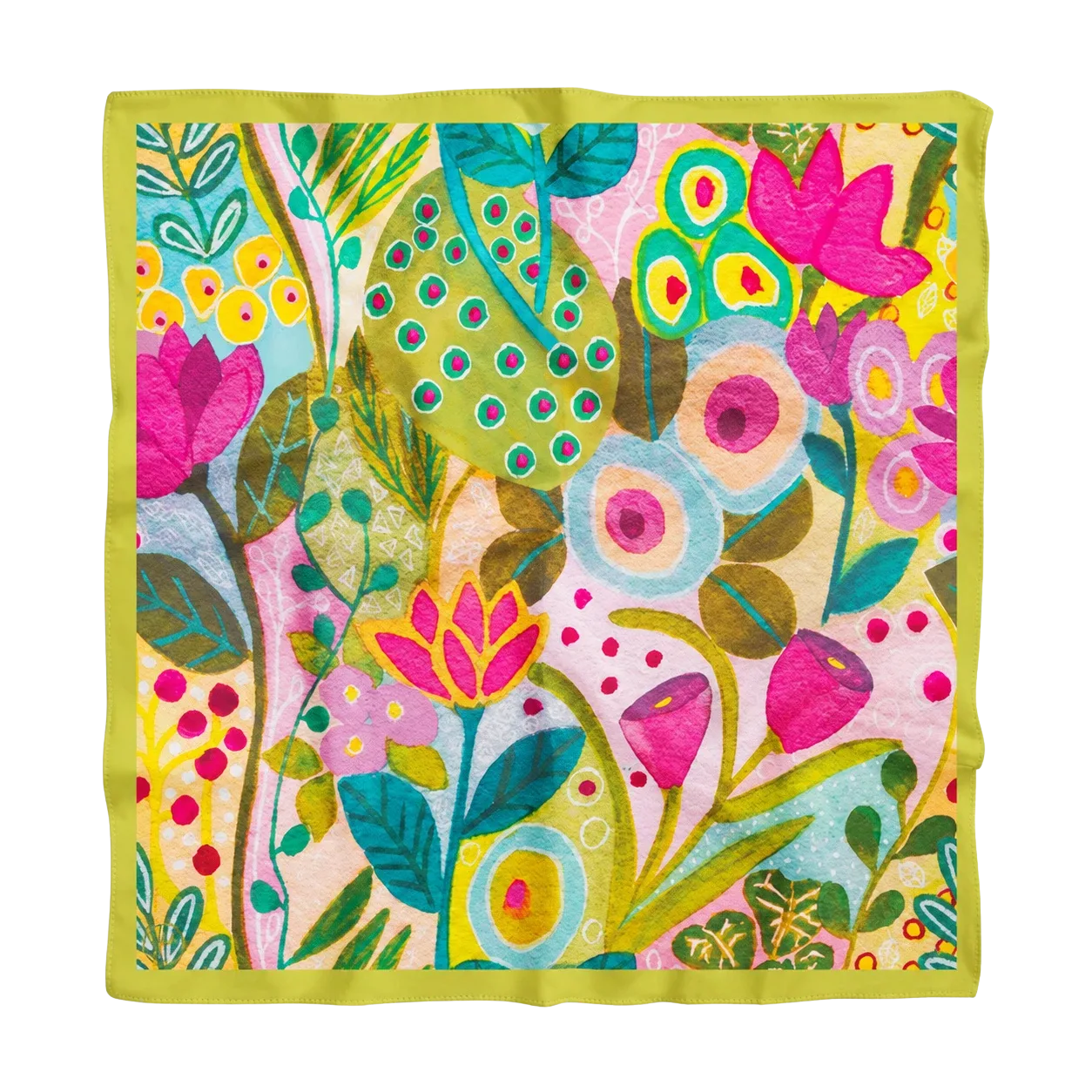 Tua İpek Doğanın Rüyası Renkli Bandana 70×70 cm