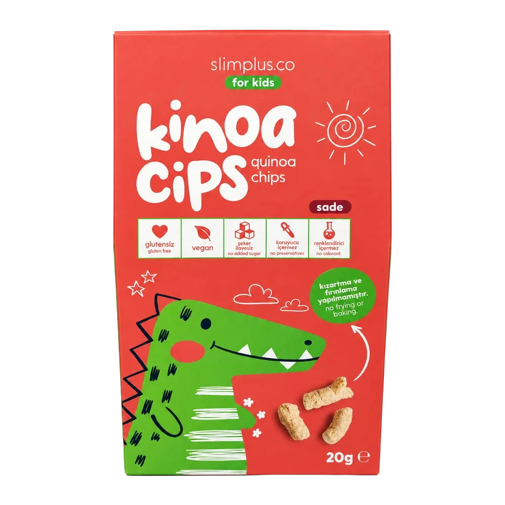 SlimPlus Sevimli Dinozor Sade Kinoa Cipsi 20 g