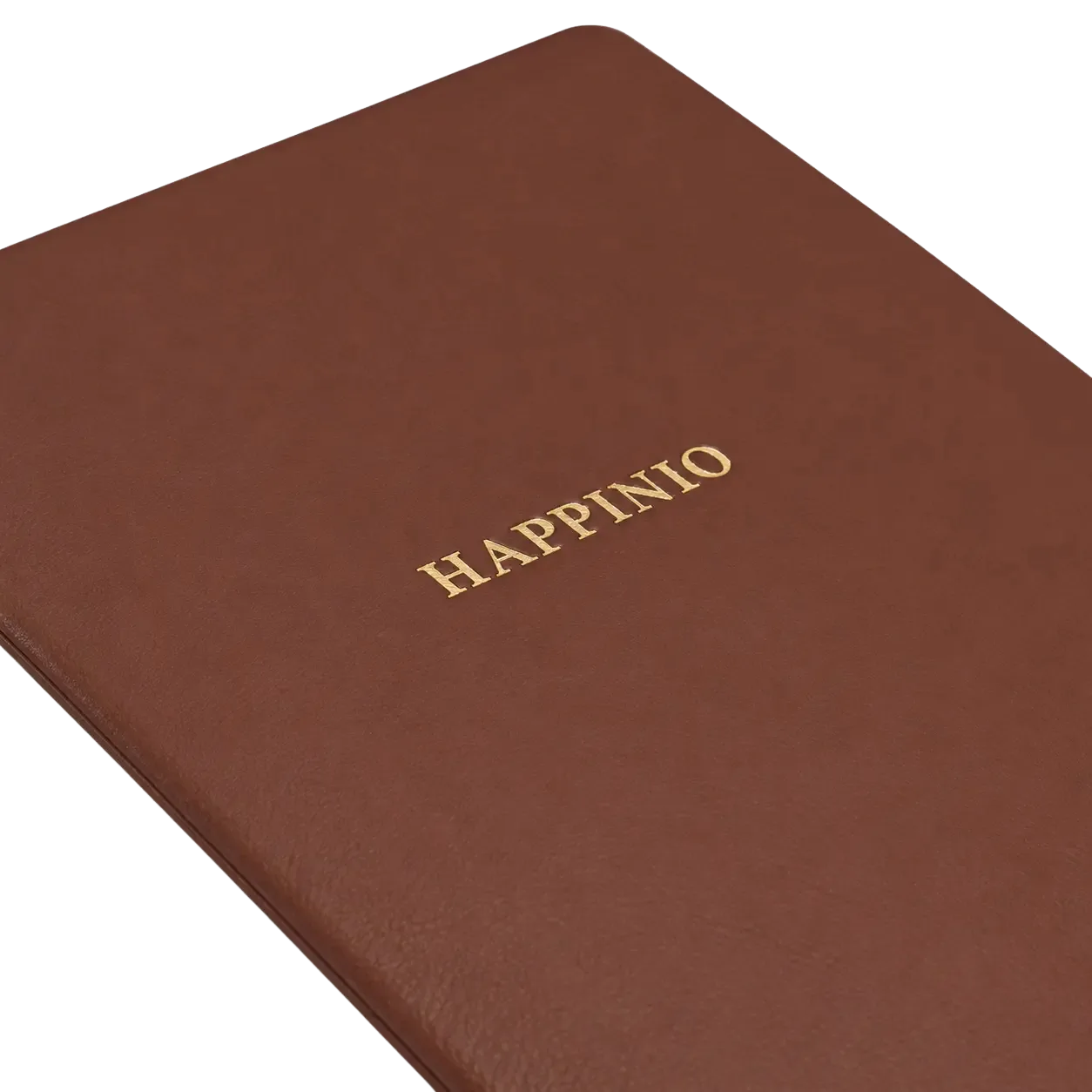 Vegan Deri Çizgili Defter - Kahverengi