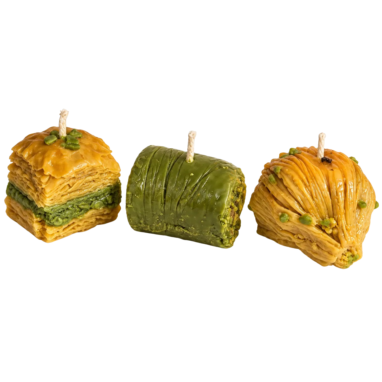 Magic Nova Candle Baklava Kutusu El Yapımı Soya Mum Seti