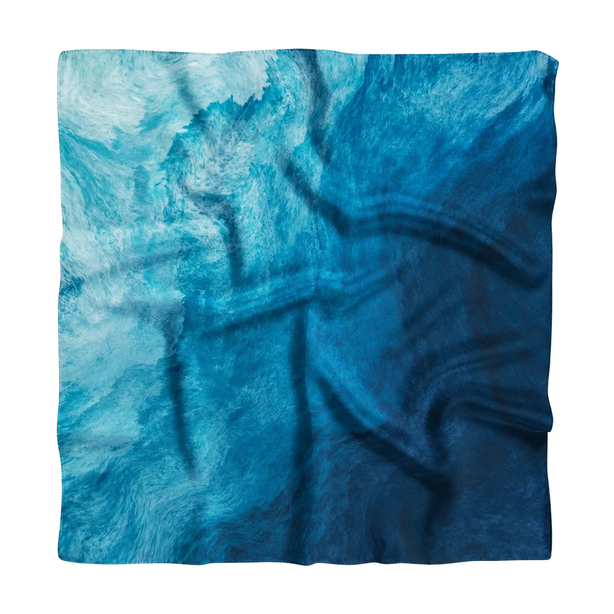 Tua İpek Derin Okyanus Mavi Bandana 70×70 cm