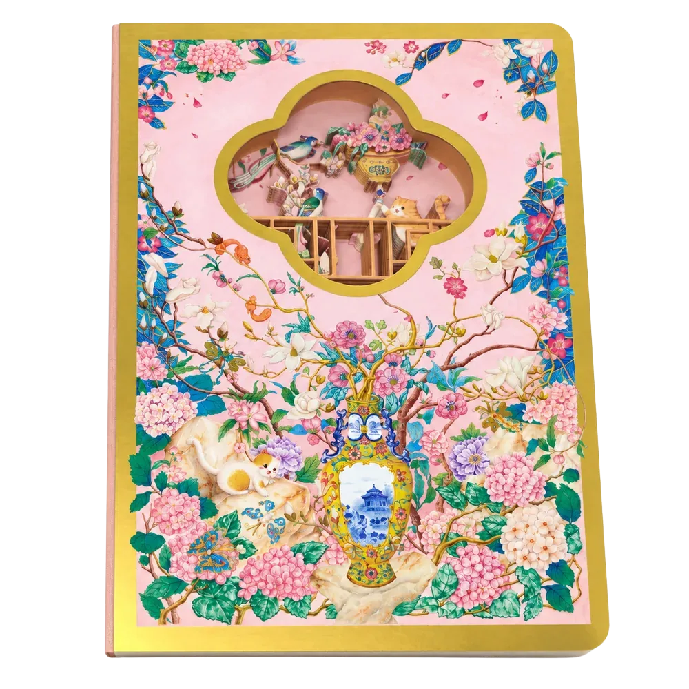 Kedi ve Kuş Temalı 3D Diorama Defter A5, 80 Yaprak