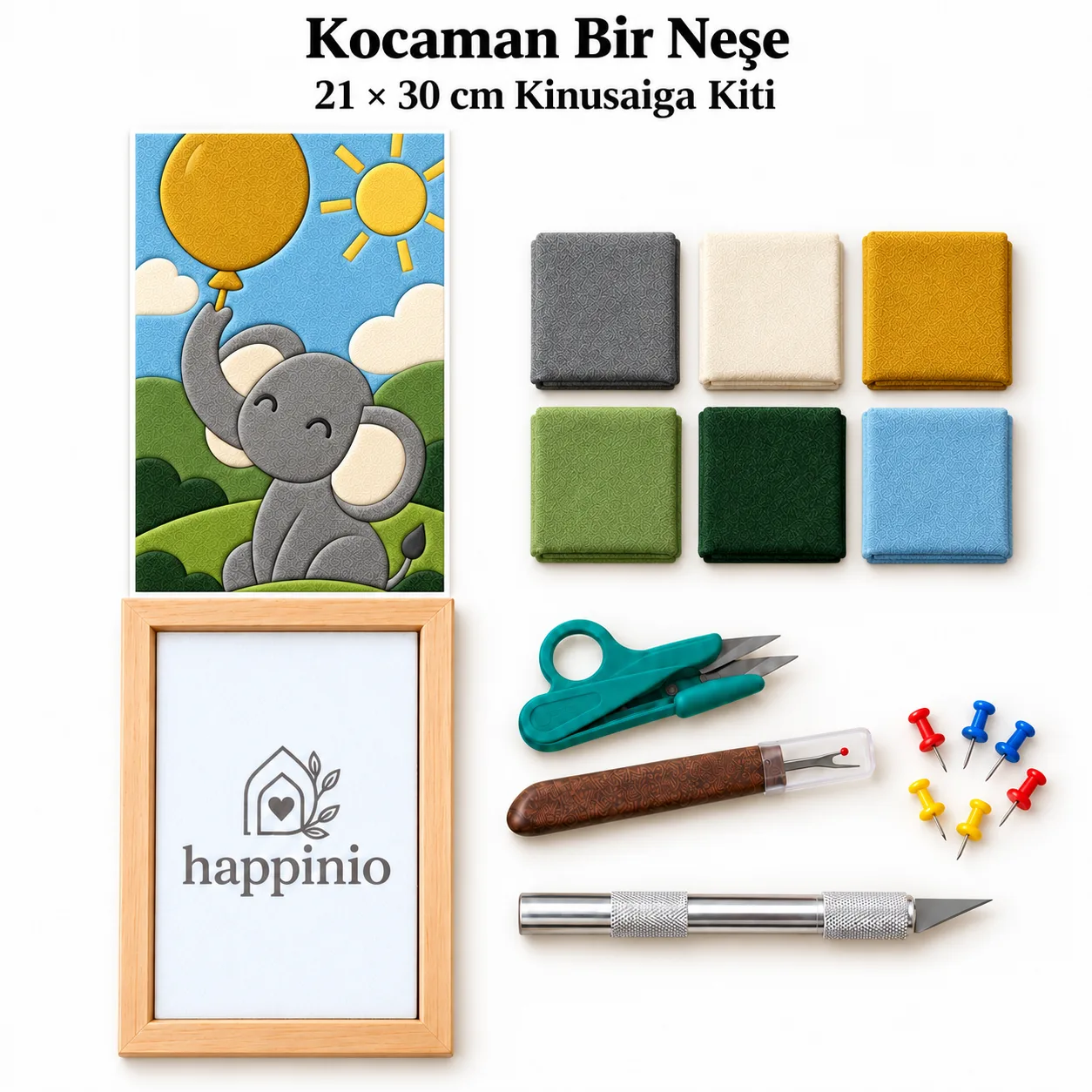 Kocaman Bir Neşe Kinusaiga Kiti - 21×30 cm