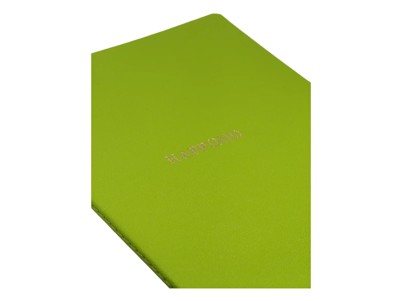 Vegan Deri Çizgili Defter - Fıstık Yeşili