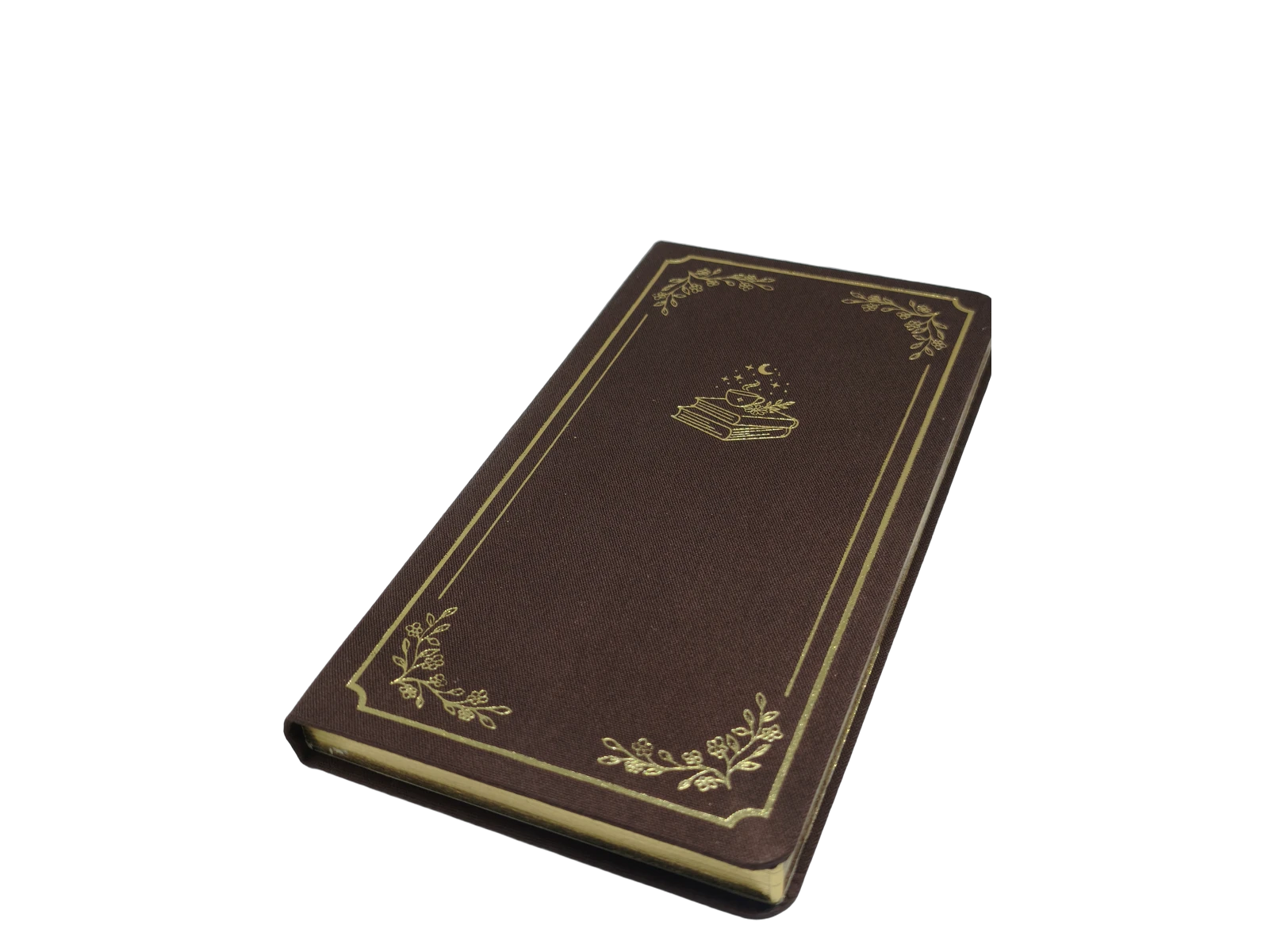 Fairytale Kahveli Noktalı Keten Defter 10x20 cm