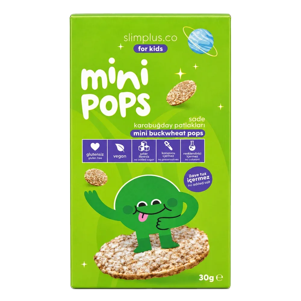 SlimPlus Mini Pops Karabuğday Patlakları 30 g