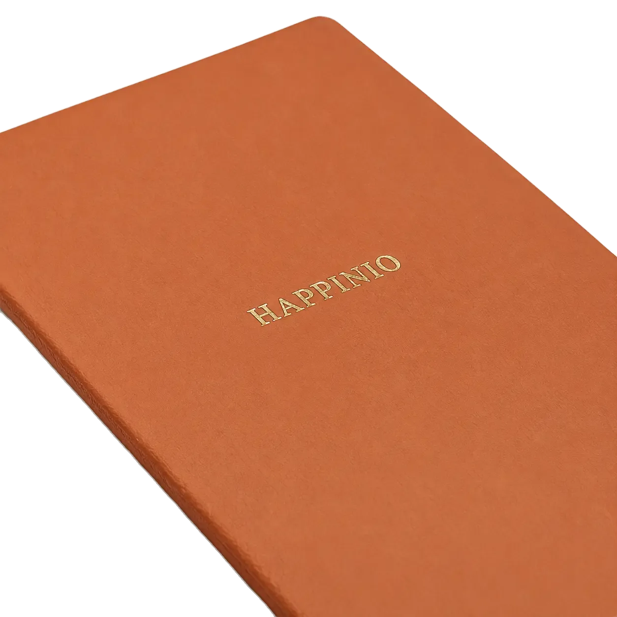 Vegan Deri Çizgili Defter - Turuncu