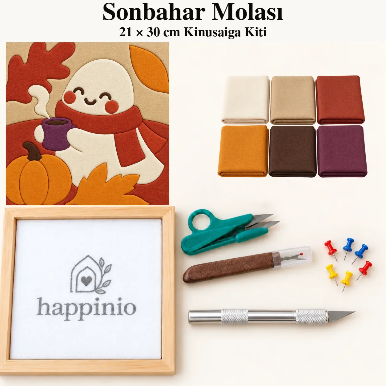 Sonbahar Molası Kinusaiga Kiti - 21×30 cm