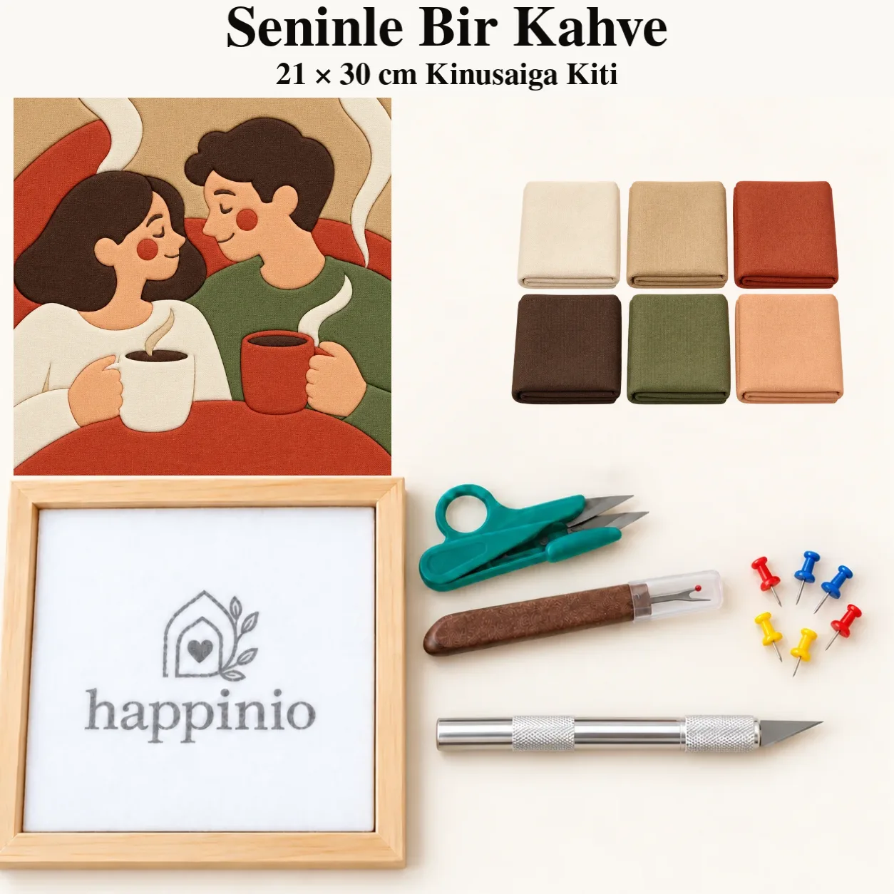 Seninle Bir Kahve Kinusaiga Kiti - 21×30 cm